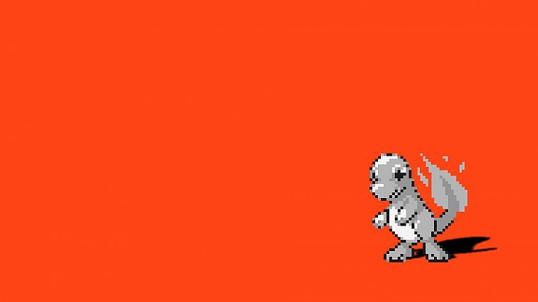 Pokemon, simple background, Charmander - desktop wallpaper