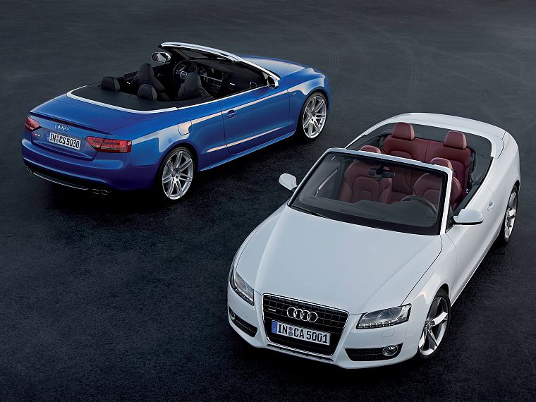 cars, Audi, white cars, Audi A5 Cabriolet, German cars - desktop wallpaper