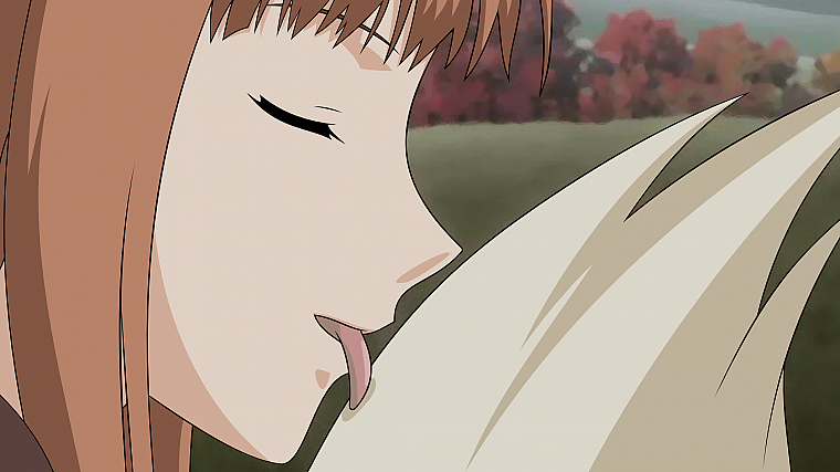 Spice and Wolf, licking, anime, Holo The Wise Wolf - desktop wallpaper