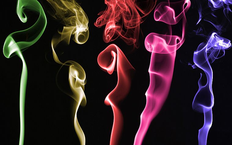 abstract, multicolor, smoke, rainbows - desktop wallpaper