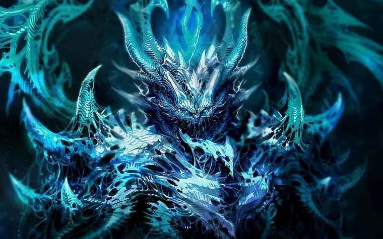 blue, frozen, Diablo, fantasy art, artwork - desktop wallpaper