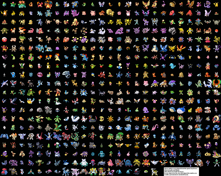 Pokemon, sprites - desktop wallpaper