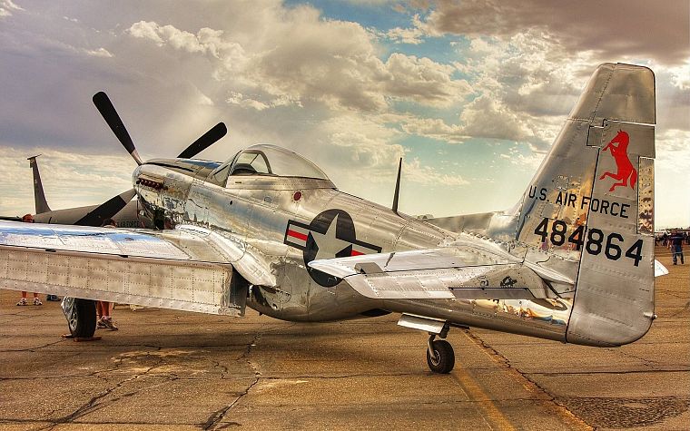 aircraft, World War II, fighters, P-51 Mustang - desktop wallpaper