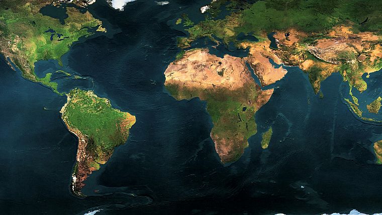 Earth, world map - desktop wallpaper