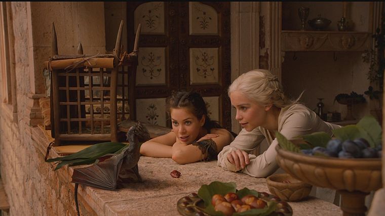 fantasy art, Game of Thrones, A Song of Ice and Fire, Roxanne McKee, TV series, Emilia Clarke, Daenerys Targaryen, House Targaryen - desktop wallpaper