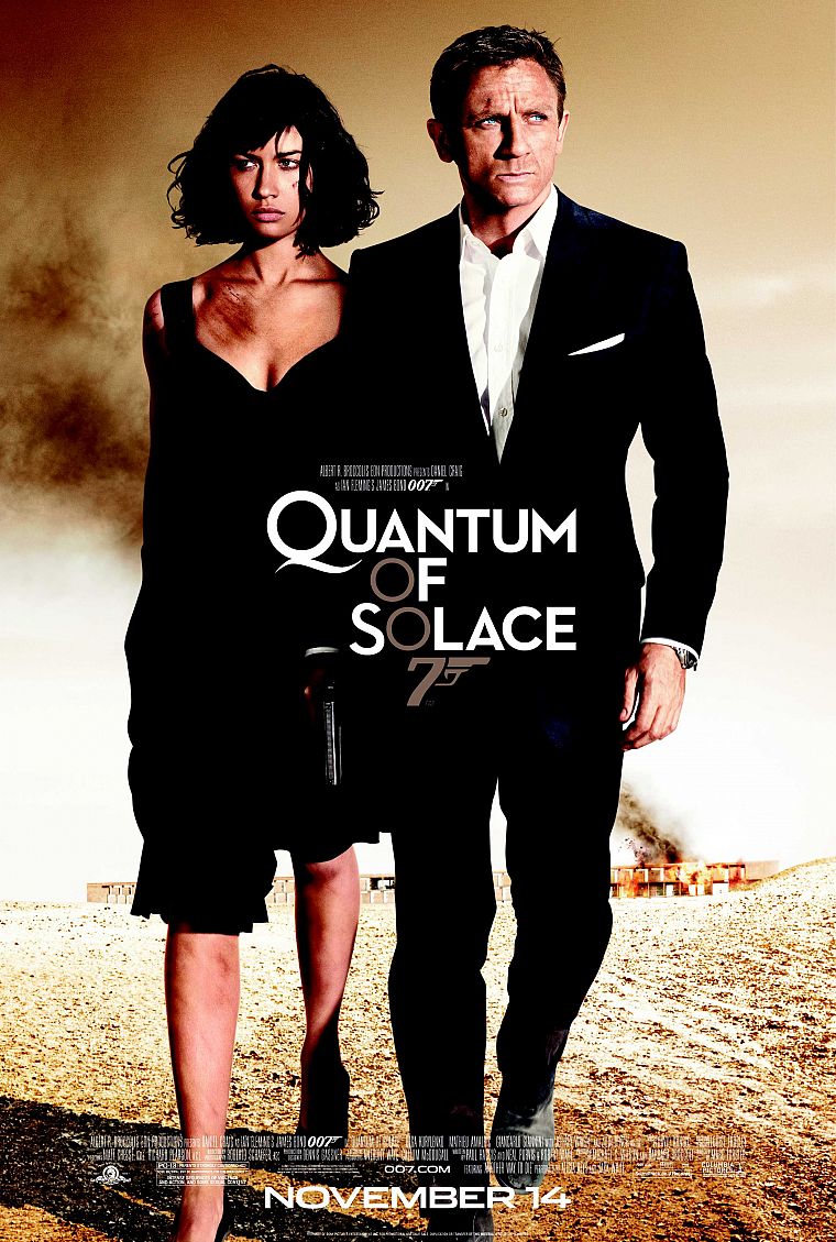 Quantum of Solace, James Bond, Olga Kurylenko, Daniel Craig, movie posters - desktop wallpaper