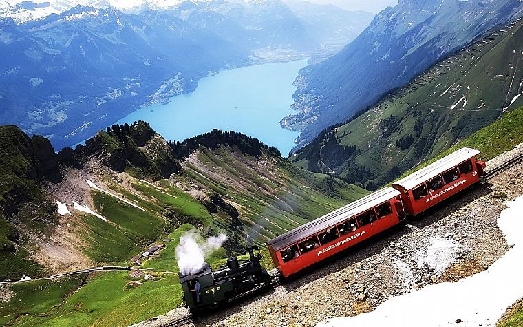 mountains, landscapes, Switzerland, lakes - desktop wallpaper