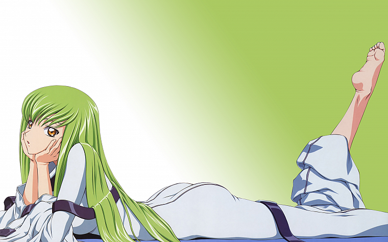 Code Geass, long hair, green hair, C.C., anime, anime girls - desktop wallpaper