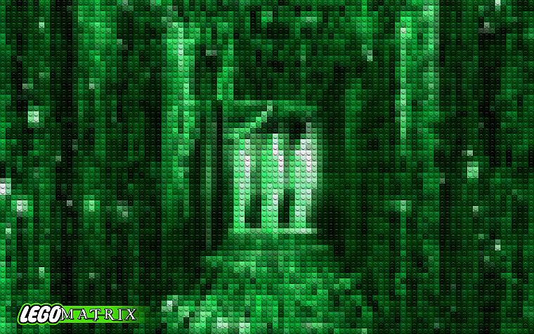 green, The Matrix, Legos - desktop wallpaper