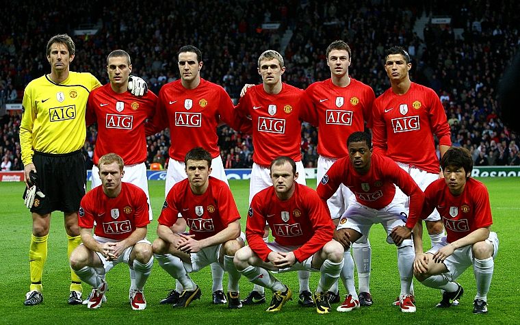 Manchester United FC, Cristiano Ronaldo, Van Der Sar, Wayne Rooney, Manchester United, Paul Scholes - desktop wallpaper