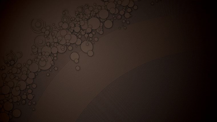 circles, brown, monochrome, lines, vector art - desktop wallpaper