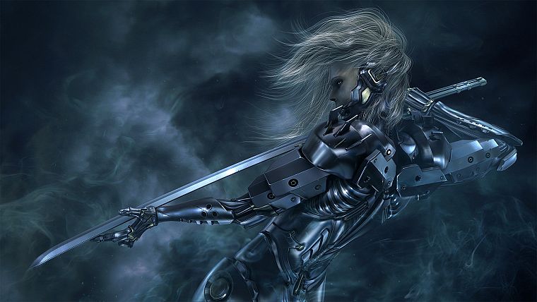 Metal Gear, video games, CGI, weapons, artwork, Raiden, Metal Gear Solid Rising, swords - desktop wallpaper