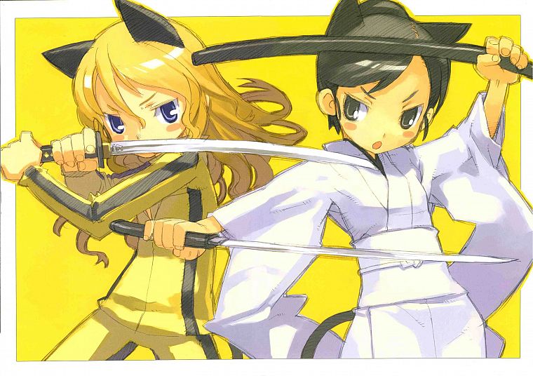 Kill Bill, nekomimi, anime girls - desktop wallpaper