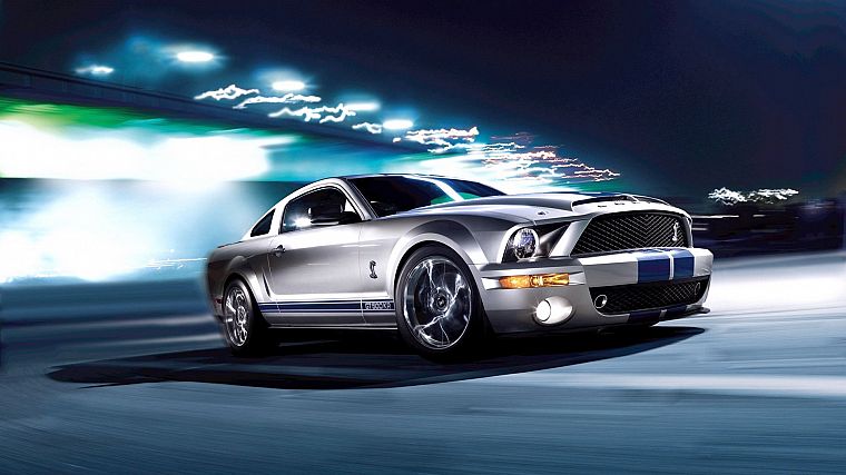 blue, cars, Ford, silver, vehicles, Ford Mustang, Shelby Mustang, Ford Mustang Shelby GT500KR, Ford Shelby, Shelby American - desktop wallpaper