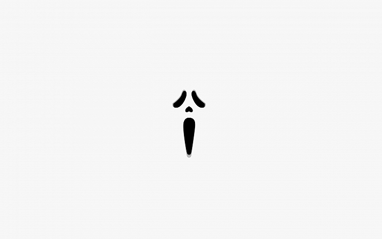 minimalistic, movies, white, screaming, white background, Scream (movie) - desktop wallpaper