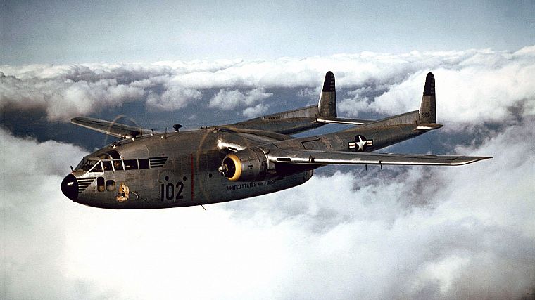 aircraft, United States Air Force, vehicles, air force, Fairchild Aircrafts, C-119, Flying Boxcar, old photography - desktop wallpaper