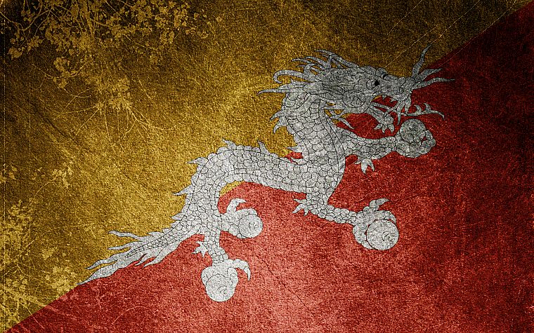 dragons, flags, artwork, chinese dragon, bhutan - desktop wallpaper