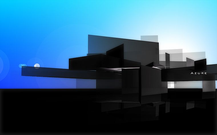 abstract, blue, black - desktop wallpaper