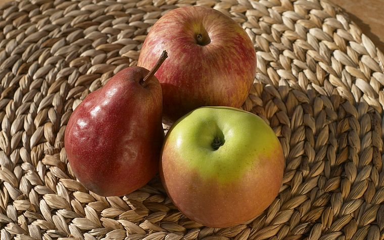 fruits, pears, apples - desktop wallpaper