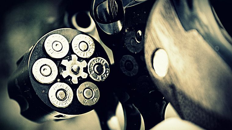 guns, revolvers, ammunition - desktop wallpaper