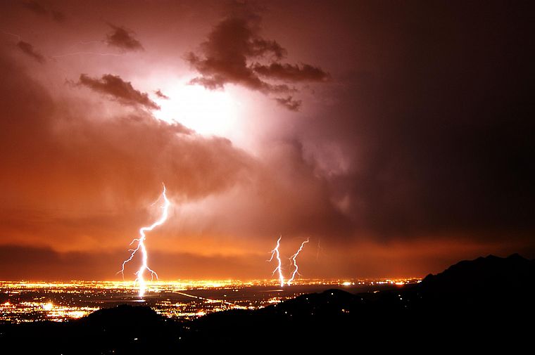 lightning, skyscapes - desktop wallpaper