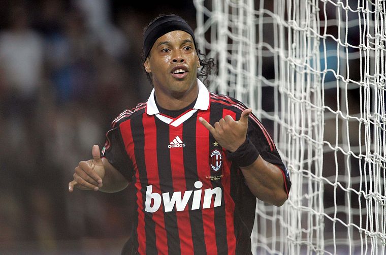 men, Brazil, Ronaldinho, AC Milan - desktop wallpaper
