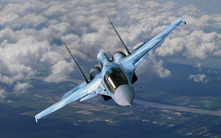 airplanes, Su-34 - desktop wallpaper