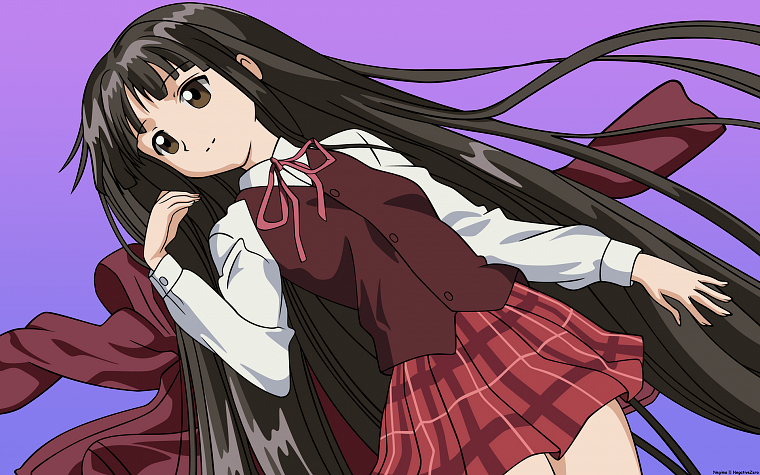 Mahou Sensei Negima, school uniforms, simple background, Konoe Konoka, Magister Negi Magi - desktop wallpaper