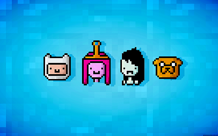 Adventure Time, Princess Bubblegum, 16-bit, Finn and Jake - desktop wallpaper
