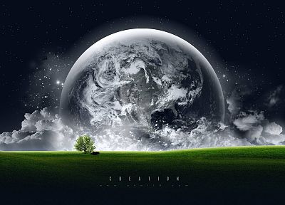 clouds, outer space, Earth, creation - random desktop wallpaper