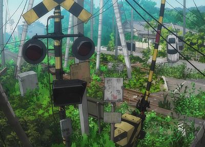 Neon Genesis Evangelion, railroad crossing - random desktop wallpaper