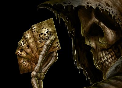 cards, death, dark, Ace, playing cards, grim reapers, Andrew Dobell - desktop wallpaper