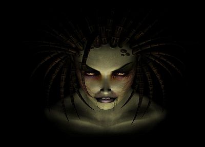 StarCraft, Sarah Kerrigan Queen Of Blades, black background - desktop wallpaper