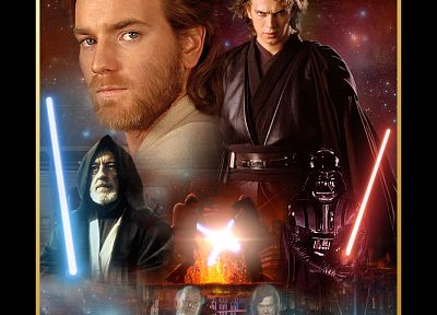 Star Wars, Darth Vader, Ewan Mcgregor, Anakin Skywalker, Hayden Christensen, Obi-Wan Kenobi - random desktop wallpaper