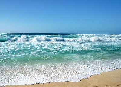 nature, waves, sea, beaches - random desktop wallpaper