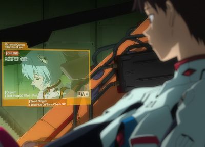 Ayanami Rei, Neon Genesis Evangelion, Ikari Shinji, anime, anime boys - related desktop wallpaper