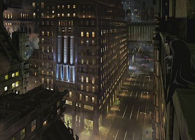 cartoons, Batman, cityscapes, architecture, buildings - related desktop wallpaper