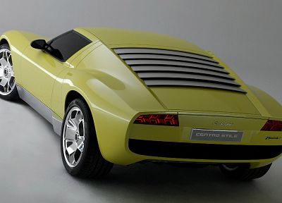 cars, Lamborghini, vehicles, Lamborghini Miura Concept, backview cars - duplicate desktop wallpaper