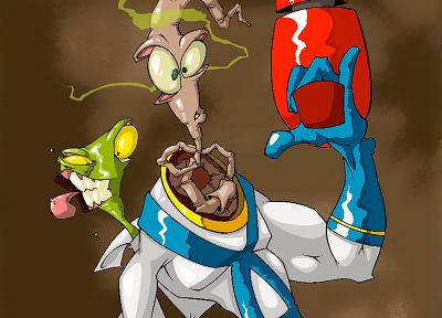 cartoons, Earthworm Jim, fan art - desktop wallpaper