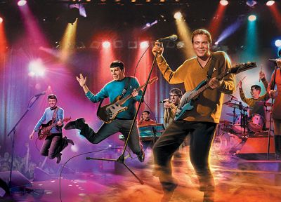 Star Trek, parody, Spock, James T. Kirk, band, Uhura - desktop wallpaper