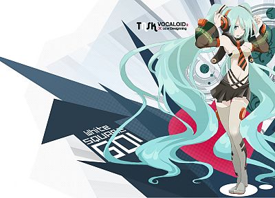 Vocaloid, Hatsune Miku, detached sleeves - duplicate desktop wallpaper