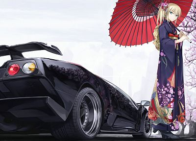 umbrellas, Five Star Stories, Japanese clothes - random desktop wallpaper