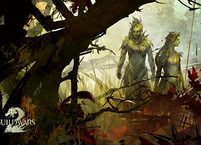 video games, fantasy art, artwork, Guild Wars 2 - related desktop wallpaper