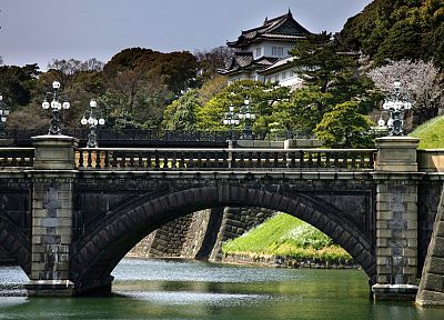 Japan, architecture, bridges - desktop wallpaper