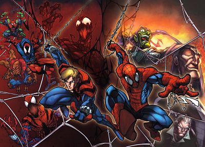 Spider-Man, Carnage, Marvel Comics, Green Goblin - duplicate desktop wallpaper