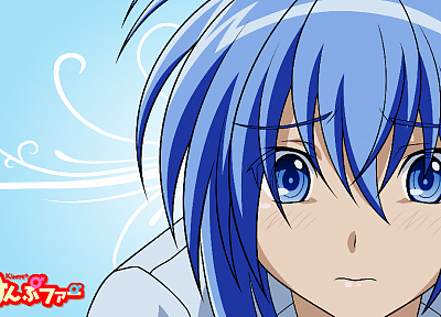 blue eyes, blue hair, Kampfer, Senou Natsuru, faces - duplicate desktop wallpaper