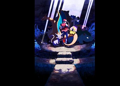 Pokemon, Ash Ketchum, Charizard - duplicate desktop wallpaper