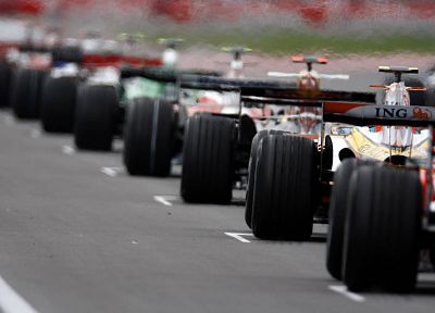 Formula One, start, Starting grid - desktop wallpaper