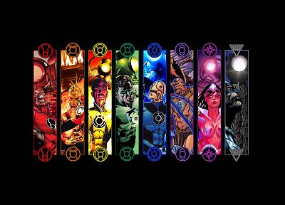 Green Lantern, Sinestro Corps, Atrocitus, Red Lantern Corps, Blue Lantern, Indigo Tribe, Black Lantern Corps - duplicate desktop wallpaper