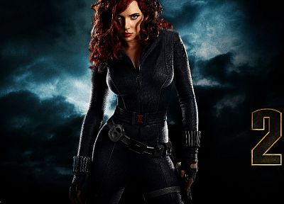 women, Scarlett Johansson, actress, Black Widow, Iron Man 2 - desktop wallpaper